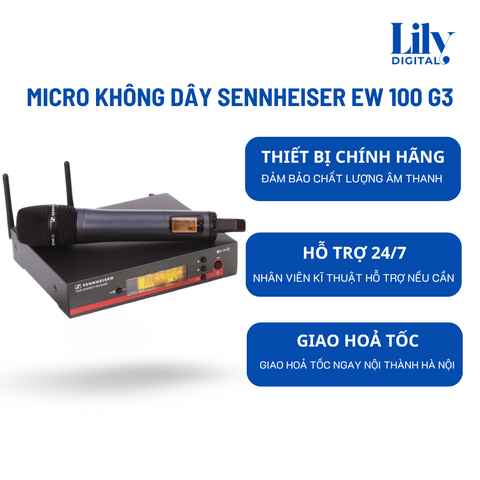 Cho Thuê Micro Không Dây Sennheiser EW 100 G3 Tại Hà Nội Giá Tốt| Âm Thanh Chuyên Nghiệp