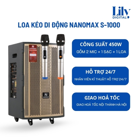 Cho Thuê Loa Kéo Hát Karaoke Nanomax S1000 450W Tại Hà Nội Giá Rẻ