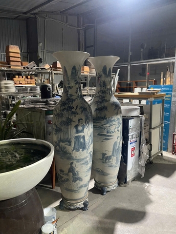 Cặp lục bình sứ men rạn cỡ lớn - NTGD