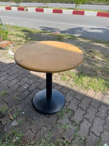 Bàn Cafe tròn vân gỗ sáng-DQDKD