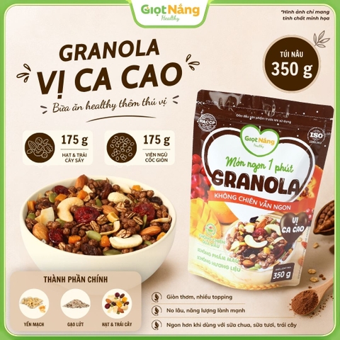 Granola Không Chiên Vẫn Ngon Vị Ca Cao 350 g