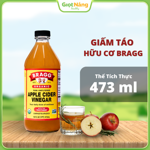 Giấm táo Bragg chai nhỏ 473 ml