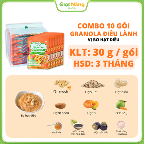 Granola Điều Lành Combo 10 Gói 30 g/gói