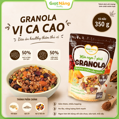 Granola Không Chiên Vẫn Ngon Vị Ca Cao 350 g