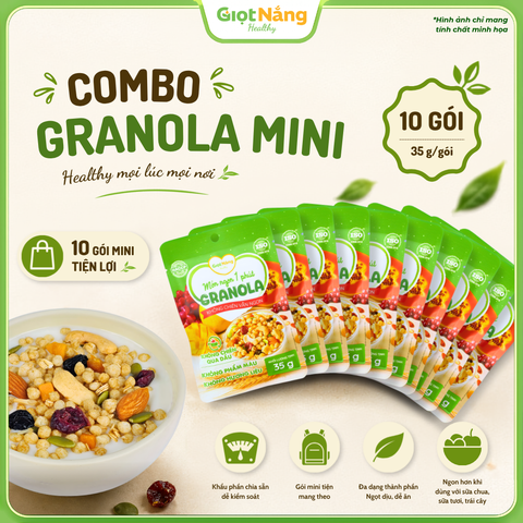 Granola Không Chiên Vẫn Ngon Combo 10 Gói 35 g/gói