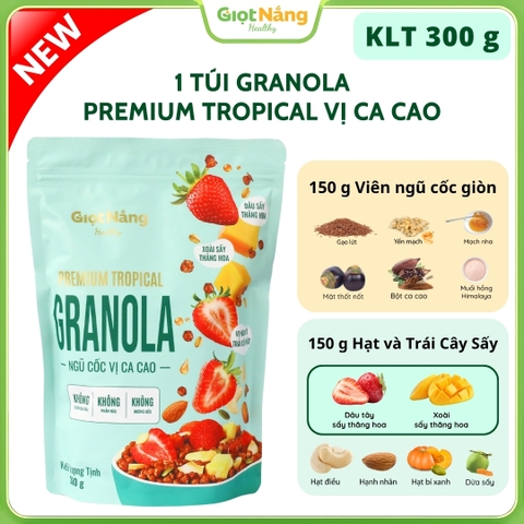 Premium Tropical Granola Ngũ cốc Vị Ca Cao 300 g
