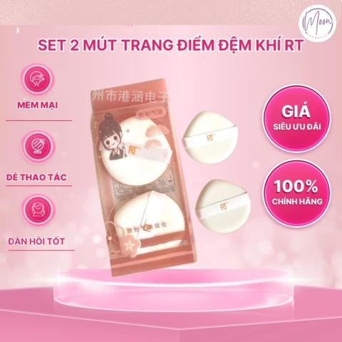 SET 2 MÚT TRANG ĐIỂM ĐỆM KHÍ | DÙNG ĐƯỢC CẢ KHÔ VÀ ƯỚT, TÁN NỀN ĐỀU MÀU, KHÔNG BẾT DÍNH