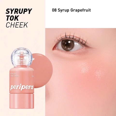 [PERIPERA - MÀU MỚI] Má Hồng Kem Syrupy Tok Cheek – Hiệu Ứng Căng Bóng Trong Veo (3.5g)