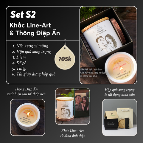 Set S2 - Khắc Line-Art & Thông Điệp Ẩn