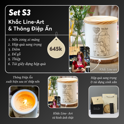 Set S3 - Khắc Line-Art & Thông Điệp Ẩn