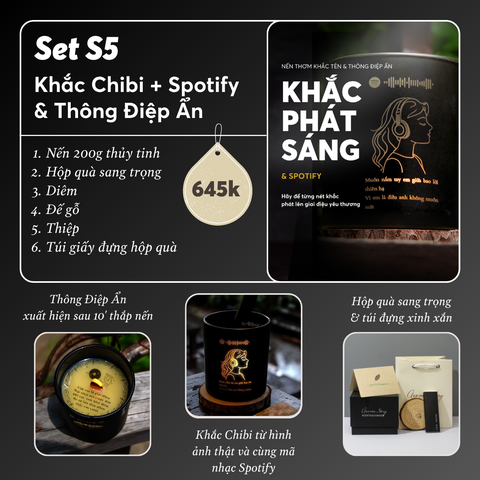 Set S5 - Khắc Chibi + Spotify & Thông Điệp Ẩn