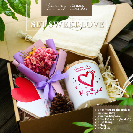 Nến Thủy Tinh 200g Valentine - Gói quà
