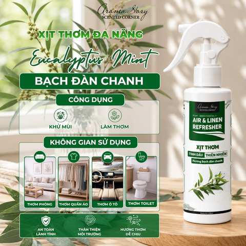 Xịt Thơm Phòng Hương Bạch Đàn Chanh 200ml