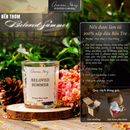 Nến Thuỷ Tinh 50g Beloved Summer