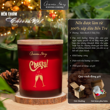 Nến Thủy Tinh 200g Cheers Up