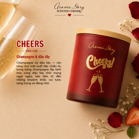 Nến Thủy Tinh 220g Cheers Up