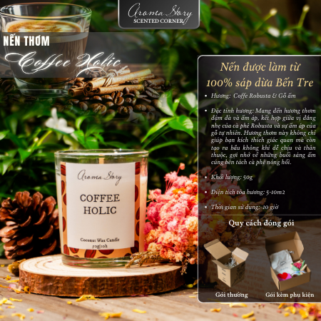 Nến Thuỷ Tinh 50g Coffee Holic