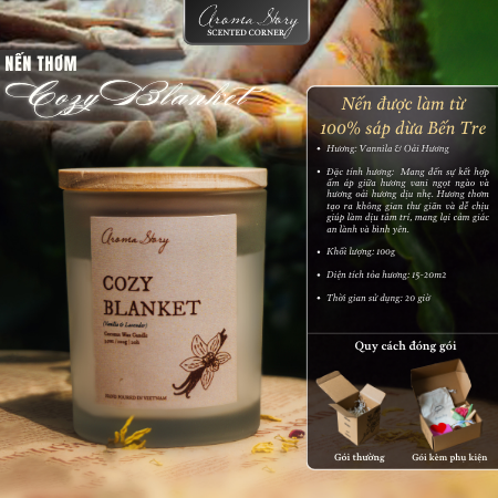 Nến Thủy Tinh 100g Cozy Blanket