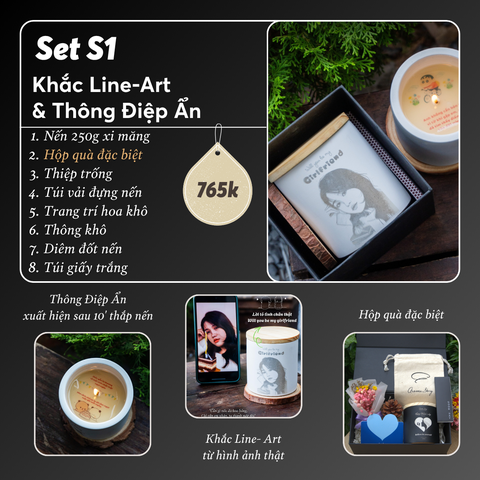 Set S1 - Khắc Line-Art & Thông Điệp Ẩn