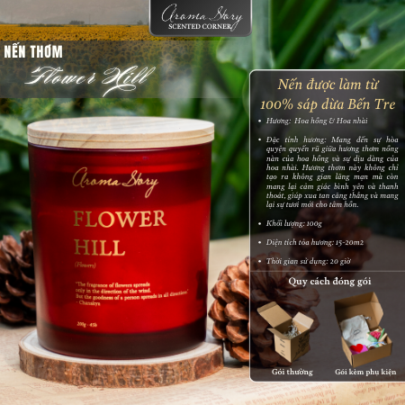 Nến Thủy Tinh 200g Flower Hill