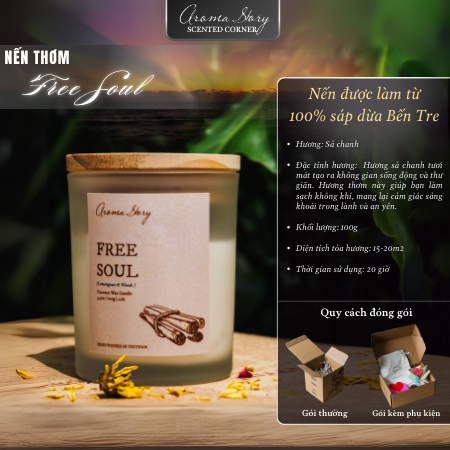 Nến Thủy Tinh 100g Free Soul