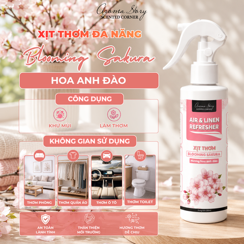 Xịt Thơm Phòng, Quần Áo Hương Hoa Anh Đào