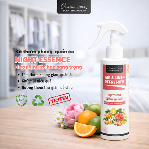 Xịt Thơm Phòng, Quần Áo Hương Night Essence
