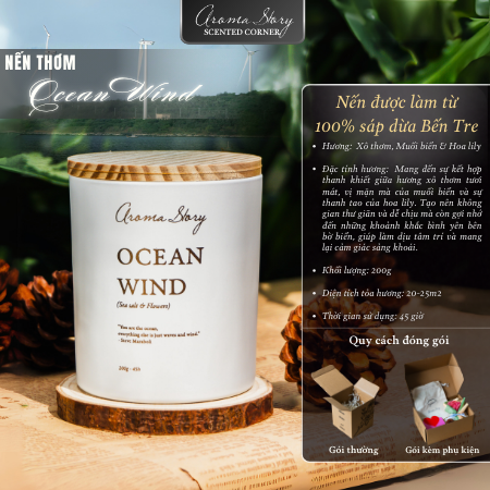Nến Thủy Tinh 200g Ocean Wind