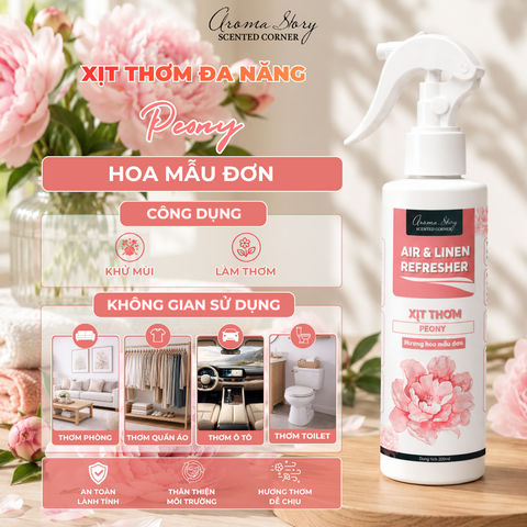 Xịt Thơm Phòng, Quần Áo Hương Hoa Mẫu Đơn