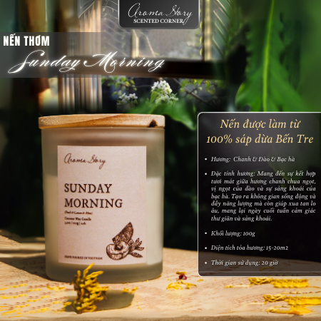 Nến Thủy Tinh 100g Sunday Morning