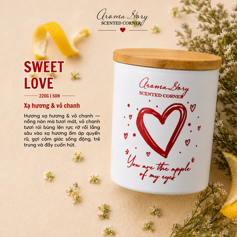 Nến Thủy Tinh 220g Sweet Love