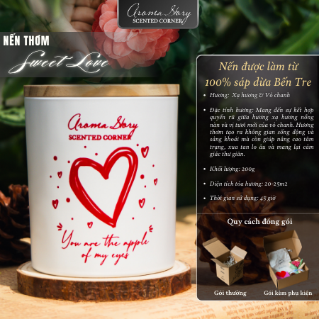 Nến Thủy Tinh 200g Sweet Love