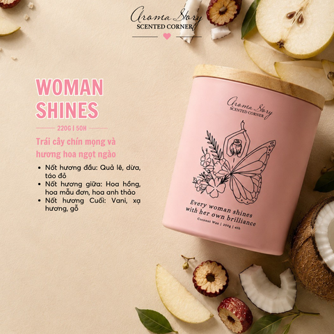 Nến Thủy Tinh 220g Women Shines