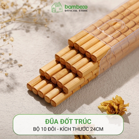 Bộ Đũa Tre BAMBOOO ECO đốt trúc 10 đôi