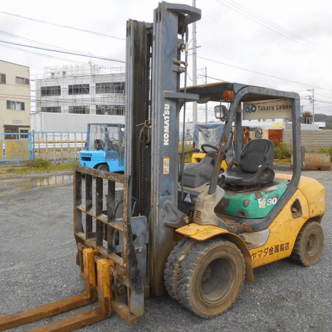 Xe nâng dầu cũ 3 tấn Komatsu FD30T-16 đời 2005 nâng cao 6m gật gù lốp kép cực đẹp - 705869