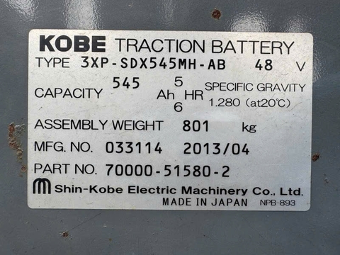 Xe nâng điện ngồi lái 2 tấn NICHIYU FB25PN-75B-400 (Nâng 4m - Giá Rẻ)