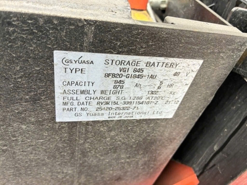 Xe nâng điện ngồi lái 2.5 tấn TOYOTA 40-8FB25 Đời 2021 (Nâng 6.3m - Bình 845Ah)