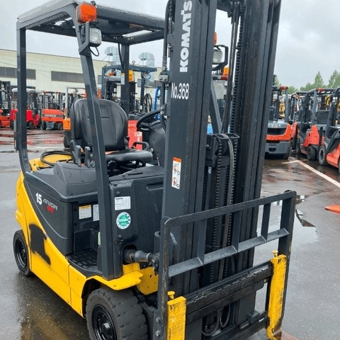 Xe nâng điện ngồi lái cũ 1.5 tấn Komatsu FB15-12 đời 2019 chui container cực đẹp - 855410
