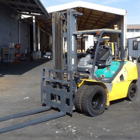 Xe nâng dầu cũ 3.5 tấn Komatsu FD35T-10 tháp 4m lốp đôi càng dài 1.81m dịch giá đời 2011 - 135393