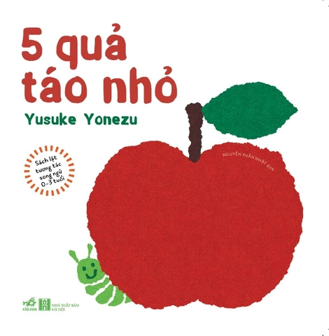 Sách lật tương tác song ngữ 0 - 3 tuổi: 5 quả táo nhỏ (TB 86.000)