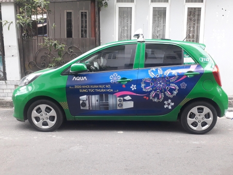 Dán decal xe Taxi