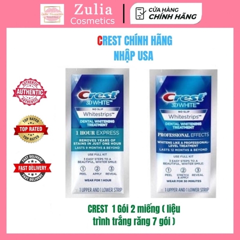 [FREE SHIP] Miếng Dán Trắng Răng 3D Crest Xịn