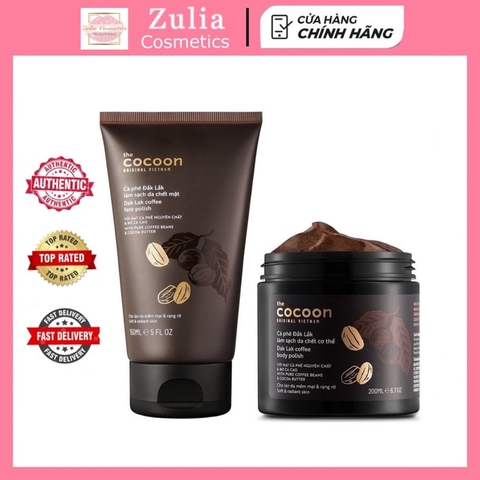 [FREE SHIP] Tẩy Da Chết Cocoon toàn thân Cafe Dak lak