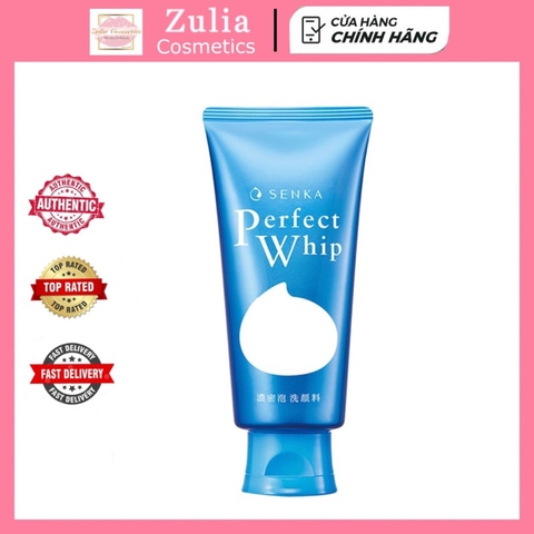 Sữa Rửa Mặt Tạo Bọt Senka Perfect Whip màu Xanh biển 120g