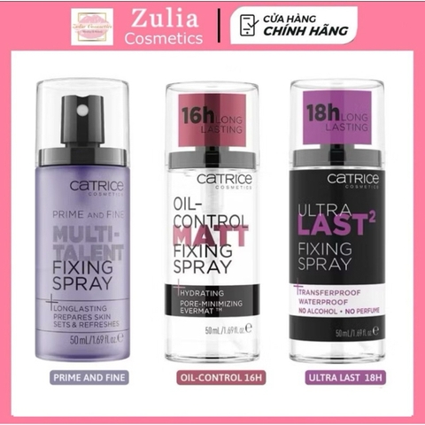 [CATRICE] Xịt Khóa Nền Kiềm Dầu, Giữ Ẩm, Căng Bóng, Lâu Trôi Catrice Fixing Spray 50ml