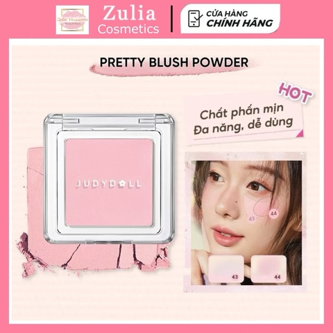 [JUDYDOLL] Phấn má hồng đơn sắc Judydoll Pretty Blush Powder Tự nhiên Phấn mịn Lên màu tốt 2g