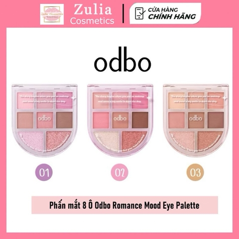 [ODBO] Bảng Phấn mắt 8 Ô Odbo Romance Mood Eye Palette OD2023 Thái Lan