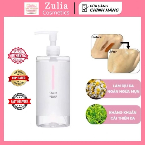 Nước Tẩy Trang Chacott For Professionals Cleansing Water 500ml Làm Sạch Sâu Dành Cho Da Nhạy Cảm