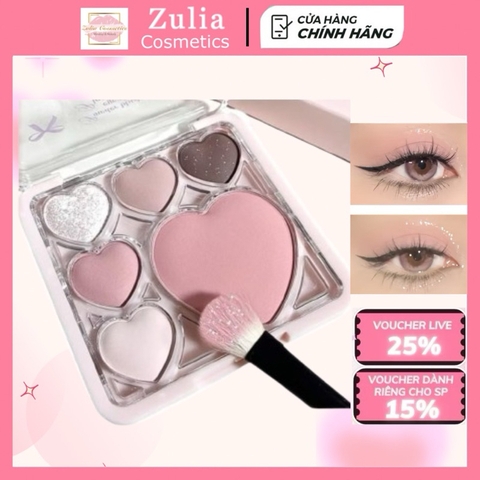 [GOGO TALES] Bảng phấn mắt má 6 ô Gogotales Sweetish Trái Tim xinh xắn (GT747)