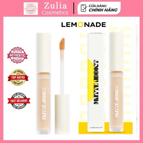 [Lemonade] Kem che khuyết điểm kiềm dầu bền màu Lemonade Matte Addict Concealer 3g